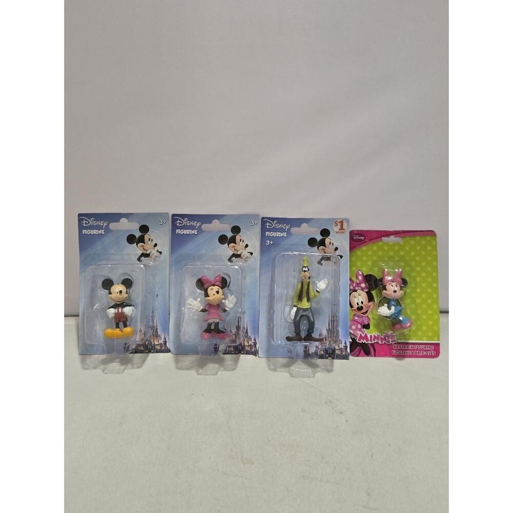 Lot of 4 Disney Mickey Mouse Figurines – Mickey, Minnie & Goofy